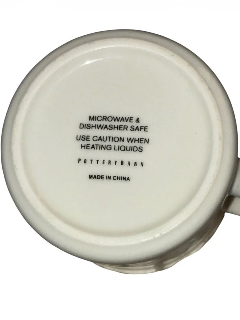 Like New Pottery Barn Plaid‎ Alphabet Stoneware Mug featuring the letter 